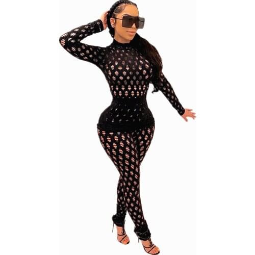 Womens Solid Sexy Hollow Out Badycon Jumpsuits 2021 Summer Long Sleeve Turtleneck Zippers Sports Bodysuit Skinny Sports Suit