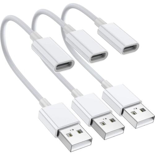 3Pcs USB Type C Cable Wire Charging Cable USB C Female To USB Male Adapter Charger Cable Adapter Charger Data Cable Adapter