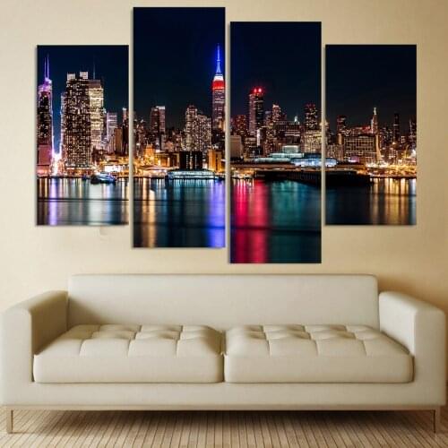 5 Panels Canvas Painting Wall Nordic Landscape Picture Room Decoration Set Posters and Prints for Living Room Frameless Home Dec