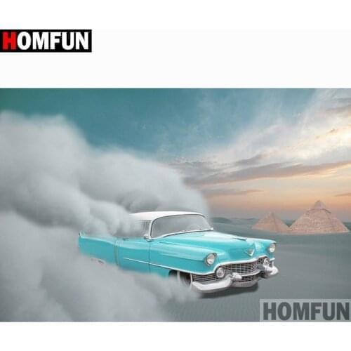 HOMFUN Full Square/Round Drill 5D DIY Diamond Painting "Car scenery" Embroidery Cross Stitch 5D Home Decor A15919
