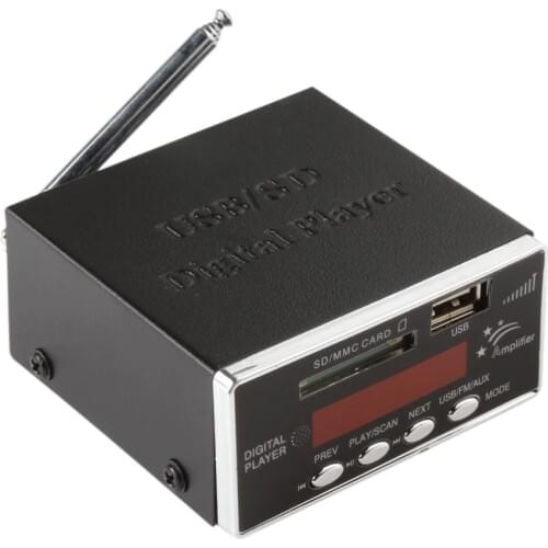 12V Car Power Amplifier MP3 SD USB Audio Player Reader FM Radio 4-Electronic Keypad Support USB SD MMC Card with Remote