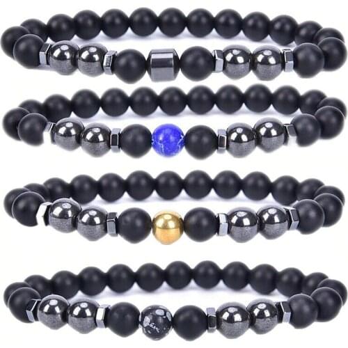 Anti-Swelling Black Obsidian Energy Stone Anklet Adjustable Weight Loss Magnet Bracelets Anklet for Women Men