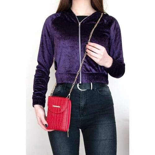 Byhakan OL-1093 Kroko Women PHONE Wallet Red