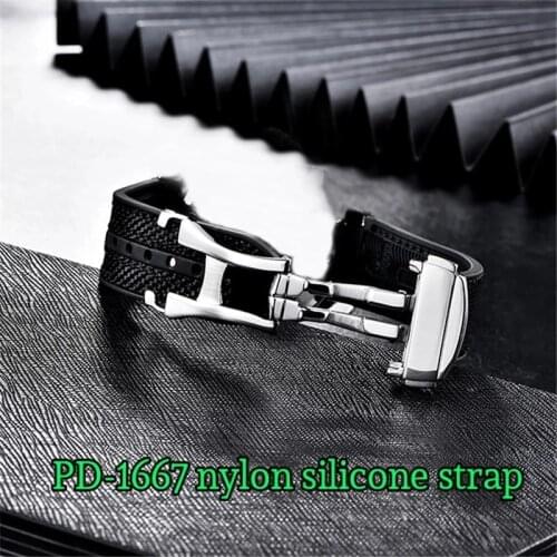 NEW PAGANI DESIGN PD1667 007 Watches men Original NATO watch strap Silicone/Stainless strap 20mm