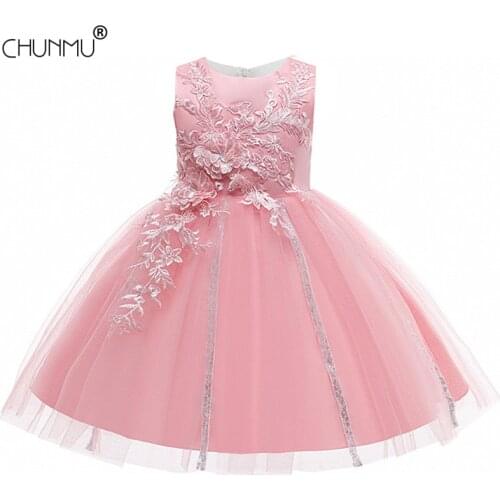 Flower Lace Princess Girl Dress Baby Wedding Dress Evening Elegant Party Dress Costume Kids Dress for Girls