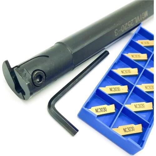 MGIVR3125 Inner diameter slotted tool holder +10pcs Carbide Inserts MGMN150 MGMN200 MGMN250 MGMN300 MGMN400 grooving inserts
