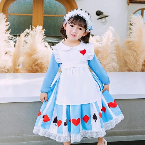 Children Party Fancy Dress for Girls Wonderland Clothes Carnival Costume Party Princess Dress Up Art Shooting Clothes