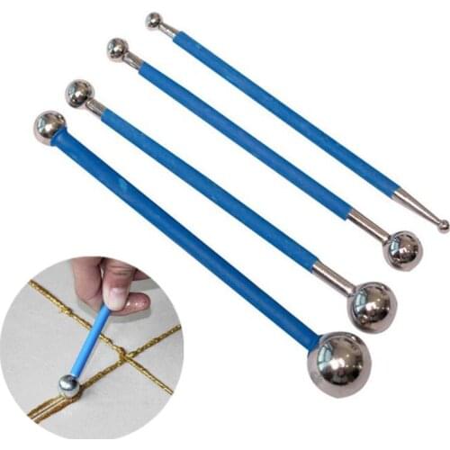 Double Steel Pressed Ball Tile Grout Tools Repairing Floor Pressure Stick Home Wall Gap Scraping Construction Hand Tools