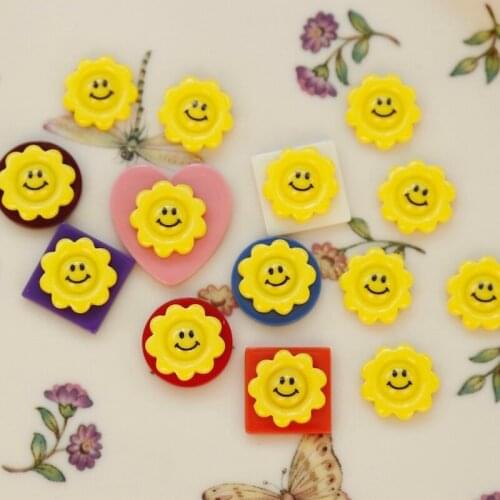 Fruta the same smiley face earrings resin patch DIY handmade earring material ear clip jewelry accessories
