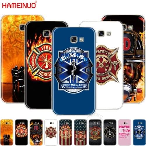 HAMEINUO Firefighter Fireman Fire EMS Rescue cell phone case cover for Samsung Galaxy A3 A310 A5 A510 A7 A8 A9 2016 2017 2018