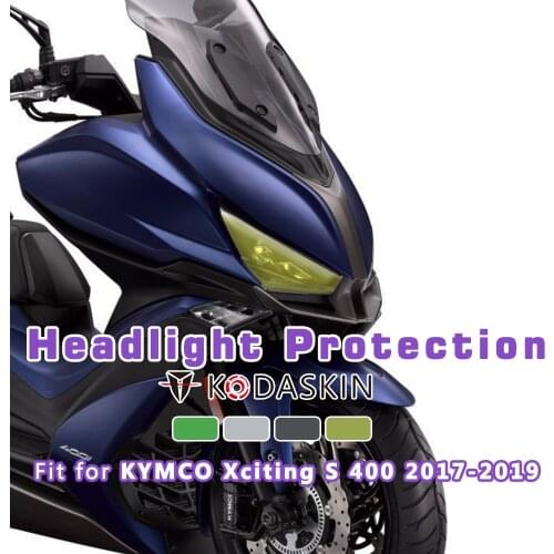 KODASKIN Motorcycle ABS Headlight Protection Cover Headlight Screen Lens Protective Cover Fit For KYMCO Xciting S400 2017 2018