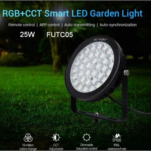 Miboxer 25W RGB+CCT led Lawn Light FUTC05 IP66 Waterproof Smart LED Garden Lamp Copatible with FUT089 B8 FUT 092 Remote MiBOXER