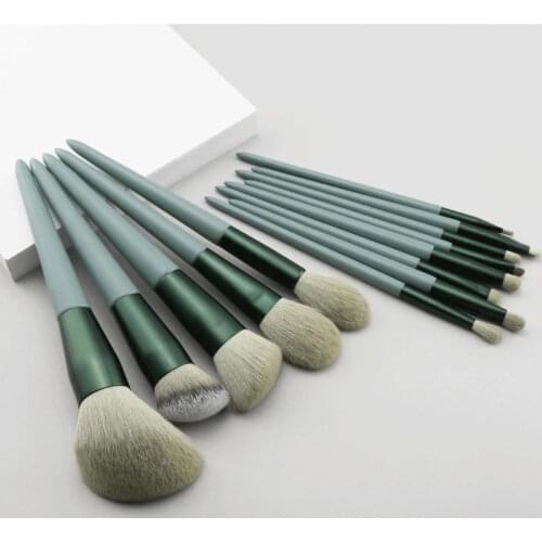 Ins 13pcs Set Fast Drying Makeup Brush Set Brush Super Soft Cheek Powder Powder Brush Eye Shadow High Gloss Brush L004