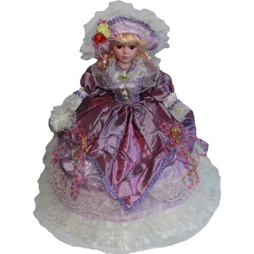 Handcrafted Delicate 18inch Victorian Porcelain Dolls Elegant Women Figures Collectibles Beautiful Figurines Desktop Ornament
