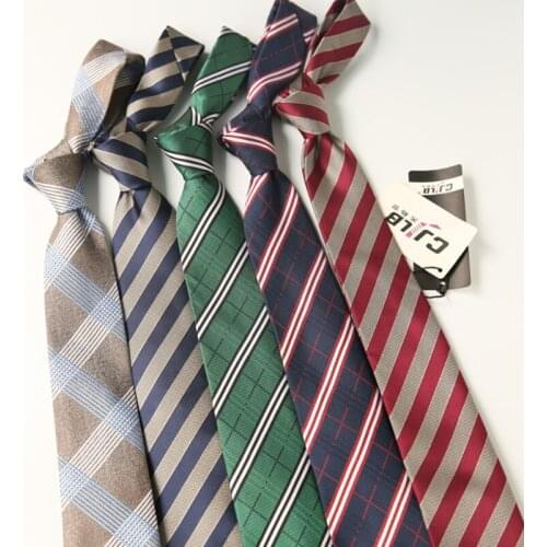Newest Men Ties British Style 7cm Plaid Striped Corbatas Para Hombre Business Formal Mens Work Ties