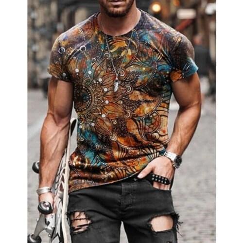 2021 New Mens T-Shirt Summer Fashion 3D Print Short-sleeved O-Neck Tops Flag Printed t shirt for men Casual camiseta homb MY402