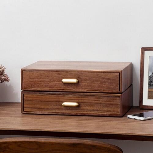 Storage Organizer Japanese Solid Wood Storage Drawer Office Document Drawer Storage Storage Drawers Desk Organizer Household