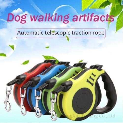 3-5M Length Nylon Dog Leash Portable Retractable Dog Leads Automatic Quick Release Leash for Dogs Small Medium Dog Traction Rope