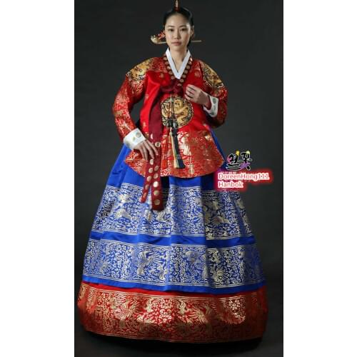Hanbok Dress Traditional Korean Ceremony Costume DANGUI Korean Royal Costume