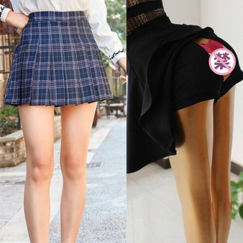Outdoor Sex Clothes Women Vintage Plaid Mini Pleated A line Skirt Sexual Skirts With Safty Short Pants Ladies Clothing Female
