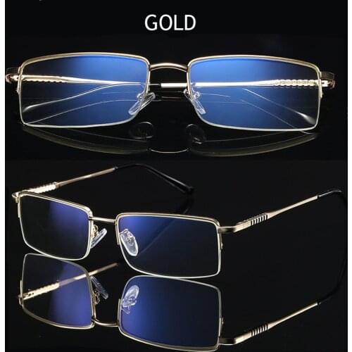 Ultralight Reading Glasses Women Men Rectangle Semi-rim Alloy High Quality Anti Blu Ray Anti Fatigue 1 2 3 to 4