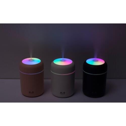 Air Humidifier 300ml Ultrasonic Aroma Essential Oil Diffuser Mini USB Cool Mist Maker Aromatherapy with Colorful Light Car Home