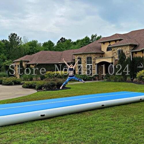 Free Shipping 8inches/4 inches Thickness airtrack 30ft Tumble Track air mat for Gymnastics Training/Home with Electric Pump
