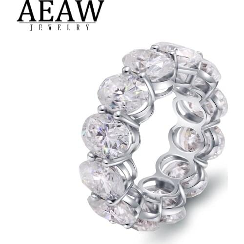 14k White Gold DF Color VVS1 Oval Briliant Cut 1.0ct 5x7mm each Moissanite Engagment Halo Band Fine Ring for Women Party Ring