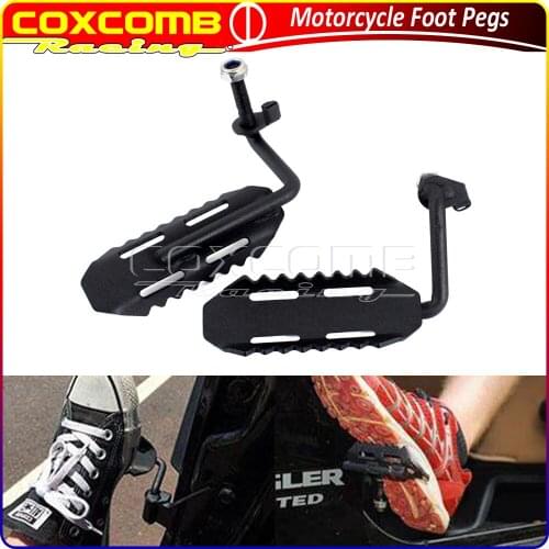 1Pair Black Exterior Door Hinge Foot Rest Pedals For Jeep Wrangler JK 2 Door 4 Door Unlimited 2007-2017 Steel Front Footpegs