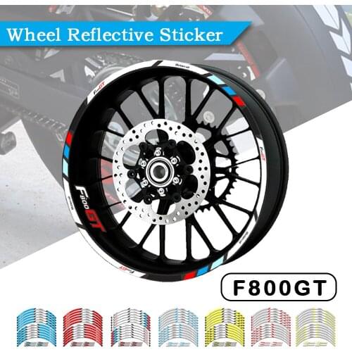 12 Strips Stickers Moto Decal Motorcycle Decals Reflective Waterproof Wheel Decals For BMW F800GT F 800 GT F800 GT 2003-2020