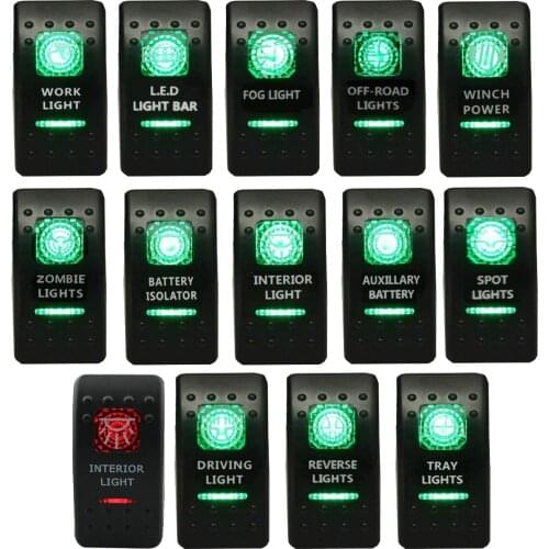 12V CAR MARINE BOAT RV TOGGLE ROCKER SWITCH LED LIGHT BAR WORK FOG REAR ON-OFF