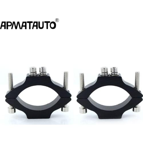 2pcs Motorcycle LED Headlight Bracket Mounting Driving Hunting Fog Light Clamps Holder lamp For 20-55mm Tube Fork