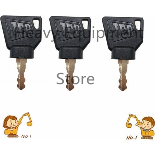 3 Pcs Ignition Start Key Switch Starter key For JCB 3CX Excavator Most JCB Machine Digger Replacement Parts
