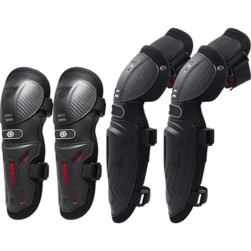 4Pcs/Set Motorcycle Knee Elbow Pads Breathable Windproof Comfortable Shock Resistant Body Guard Cycling Protective Gear for Skii