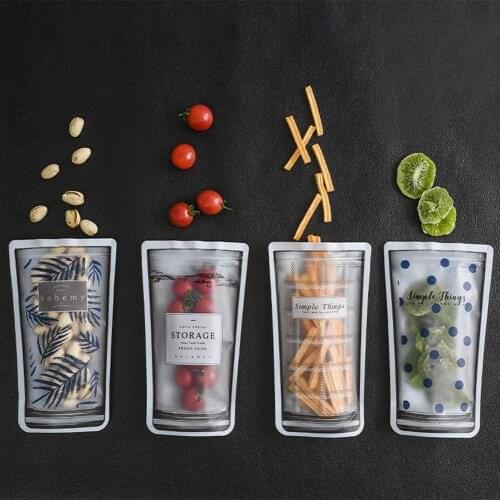 Food Sealed Bag Portable Transparent Snack Storage Bag Travel Fruit food dried fruit Moisture-Proof Sealed bag