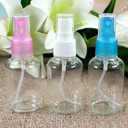 5 Pcs Transparent Clear Plastic Perfume Storage Atomizer Empty Spray Bottle 50ml is very easy to use can be refilled in seconds