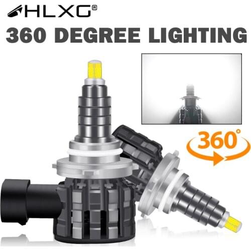 HLXG 20000LM h7 led 360 H4 H11 H8 H9 9005 9006 HB3 HB4 LED lamp car Light auto bulbs lampara led headlight 12V plug & Play 6000K