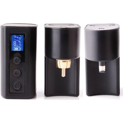 RCA/DC Tattoo Wireless Power Tattoo Battery Pack with LCD Screen For Tattoo Rotary Machine Pen RCA/DC Tattoo Power Supply