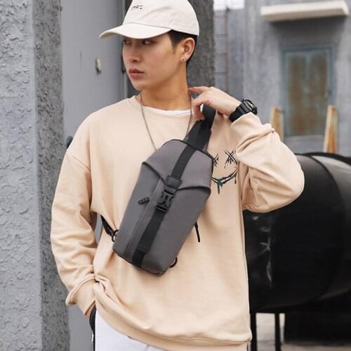 Chest Brand Sling Bag Breast Side For Men Strap Cross Male Shoulder Crossbody Mens Soft Waterproof Bag Casual Fashion Designer