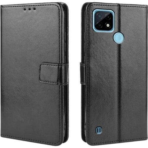 Kickstand Phone Cover For Realmi Narzo 30 Pro 5G 30A Leather Flip Case For Estuches Realme C11 2021 C20A C21Y C25S RMX3195 Funda
