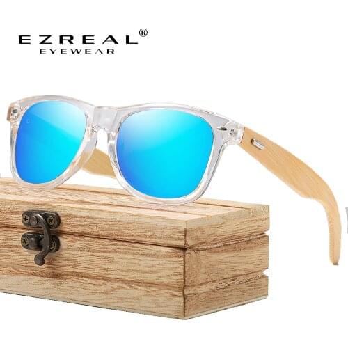 EZREAL Wooden Sunglasses Men Women Bamboo Sunglasses Male Female Travel Goggles Sun Glasses Vintage Wooden Temple Eyeglasses
