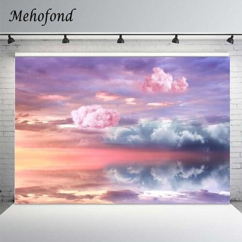 Mehofond Photography Backdrops Fantasy Dreamy Sky Colorful Clouds Sunset Glow Children Portrait Background Photo Studio Poster