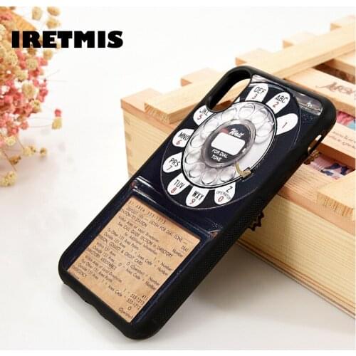 Iretmis 5 5S SE 6 6S Soft TPU Silicone phone case cover for iPhone 7 8 plus X Xs 11 Pro Max XR Vintage Phone Retro 80s
