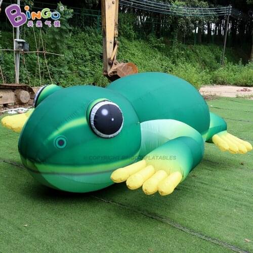 Custom Built 3 Meters Long Animal Theme Giant Inflatable Frog for Decoration Toys BG-C0584