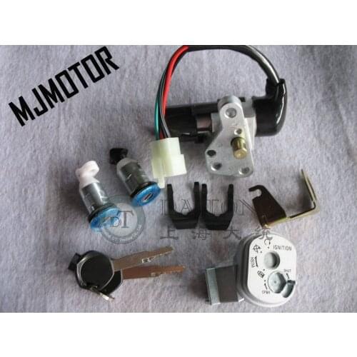 JS125T Lock Ignition Key Switch Set Seat Lock Key For Yamaha Jog 50cc QJ Keeway Chinese Scooter Honda Motorcycles Spare Part