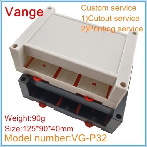 1pcs/lot industrial control outlet project boxes 125*90*40mm ABS plastic instrument enclosure cases for wire connector product