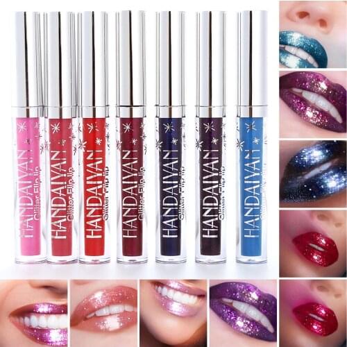 7colors/Set Makeup Metallic Lip Gloss Moisturizing Shiny Gloss Matte Liquid Lipstick Long Lasting Lipstick Lip Gloss Lip Makeup