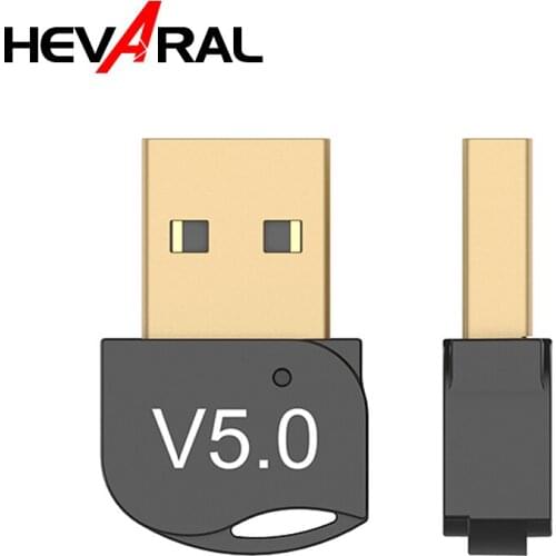 HEVARAL Mini USB Bluetooth Receiver Wireless Adapter 5.0 Bluetooth Dongle Transmitter for Computer PC Wireless Mouse