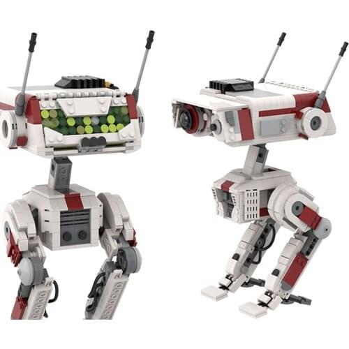 MOC Scout Doll Robot Model Space Fallen Order BD-1 Intelligent Building Blocks Military Exploration Bricks Puzzle Child TOYS