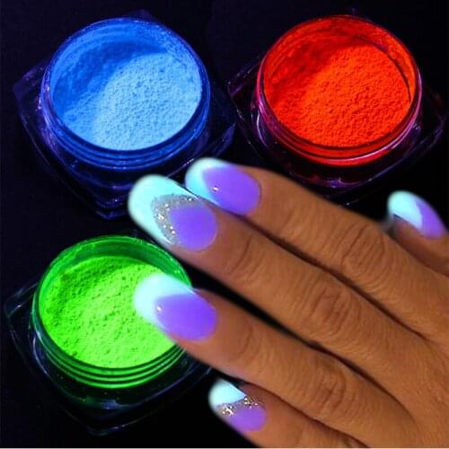 13 colors/set Neon Pigment Nail Powder Dust Ombre Nail luminescent phosphors barbie Powder DIY Nail Art Decoration